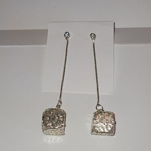 Silver tone earrings